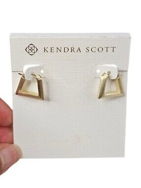 Kendra Scott Renzo Square Hoop Gold Tone Earrings
